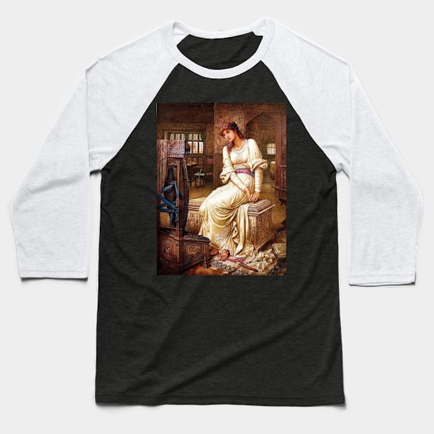 Elaine - John Melhuish Strudwick Baseball T-Shirt by forgottenbeauty